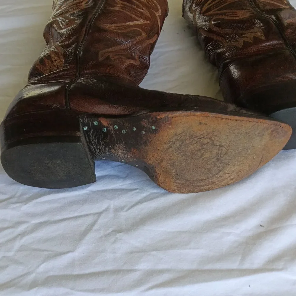 IMPERIAL Men’s Vintage Western Leather Cowboy Boots M704 Size 13 D Made In USA